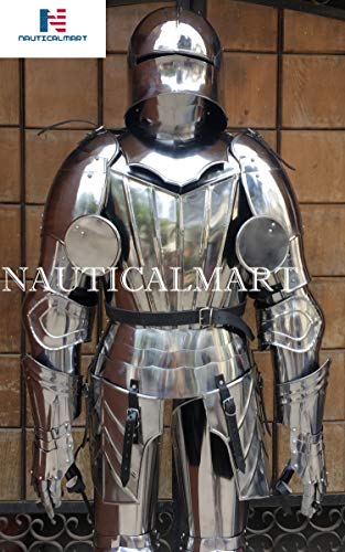 Full Gothic Knight Plate Suit of Armor Breastplate, Backplate, Gorget, Arm & Leg Guard