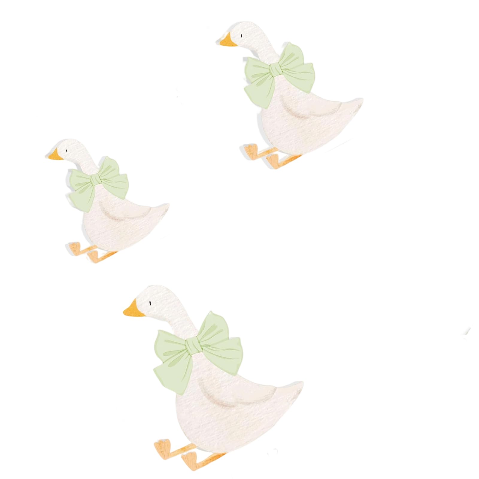 CAZSTYK 3Pcs Wood Geese Statue Ornaments Wooden Easter Figures Decoration for Christmas Halloween Thanksgiving Parties Silly Decoration