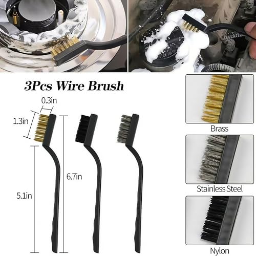 Image of 6-Piece Deep Cleaning Brush Wire Brush Set for Removing Weld Slag Rust Grill Cleaning Paint Scrubbing etc