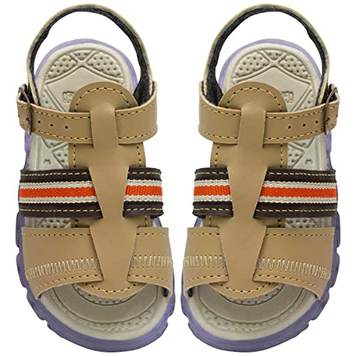 Sandalia Papete Masculina Infantil Menino Nº 20 Ao 26 Moda Led 15.06i (Areia, br_footwear_size_syste