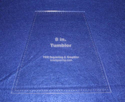 8 Inch Tumbler Quilt Template - with Seam Allowance -Clear 1/8 Inch Acrylic