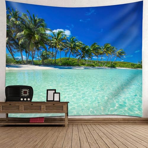 Tapisserie murale 140x210 paysage mer tissu déco chambre ado enfant