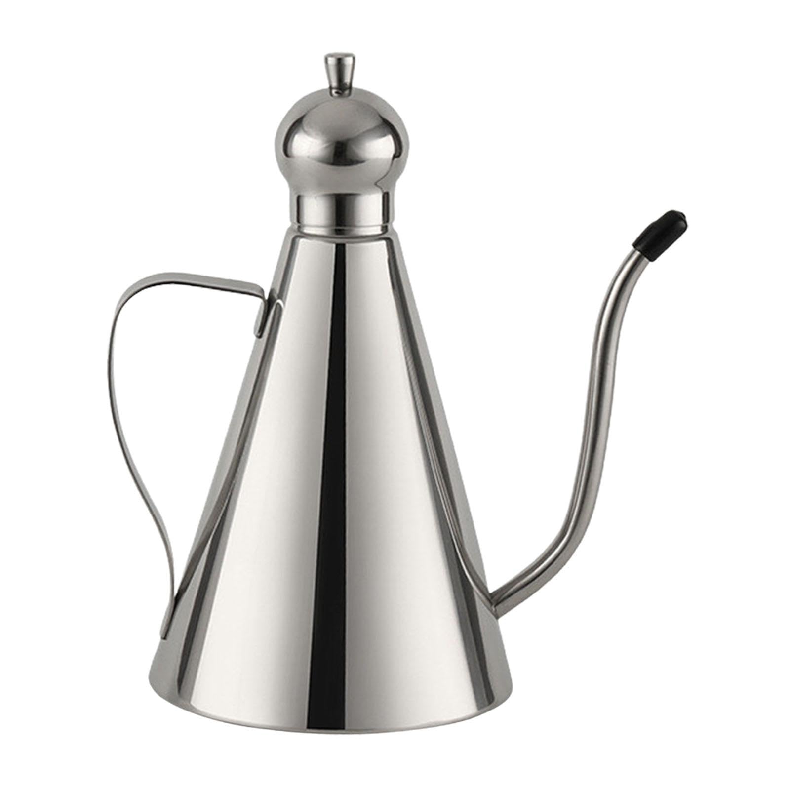 Aceitera de Acero Inoxidable con Tapa Sellada Dispensador de Aceite para Cocina Recipiente para Salsas Y Especias Adecuada para Uso en Restaurantes Y, 1000ML