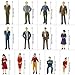 Gdaya 50PCs Tiny People Figures, 1:50 Scale Model Train People Hand Painted Model Trains Architectural O Scale Sitting and Standing Miniatures Figures for Miniature Scenes