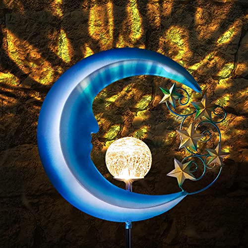 Solar Outdoor Lights Garden Decor - Waterproof Moon Decor Solar Garden Lights - Outdoor Lights Solar Powered Patio Decor Pathway Landscape Lights - Garden Stakes Decorative Solar Lights Outdoor #TOP1