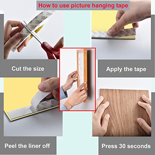 Mounting Tape Heavy Duty 0.39In X 9.85Ft, Double Sided Tape Heavy Duty Picture Hanging Strips, Pe Foam Tape Removable Wall Tape, Strong Adhesive Tape For Carpet Tape Rug Gripper Poster Sticker #TOP4