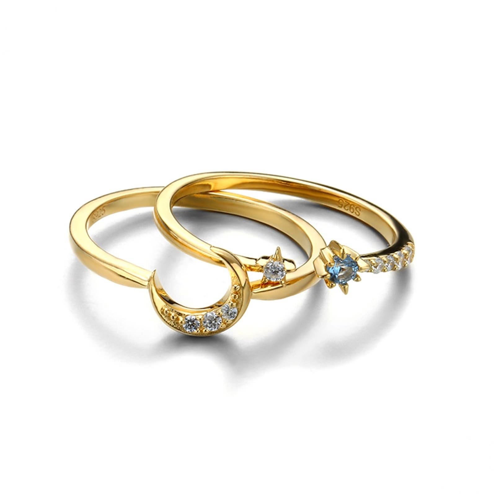 Wycian Engagement Ring For Women 18K Gold, Gold Ring zum Basteln Größe 45 (14.3) für Damen Neujahr