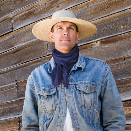 American Trends Wild Rag Cowboy Scarf for Men 35 Inch Western Head Scarf Silk Feeling Cowboy Scarves Neck Bandana3