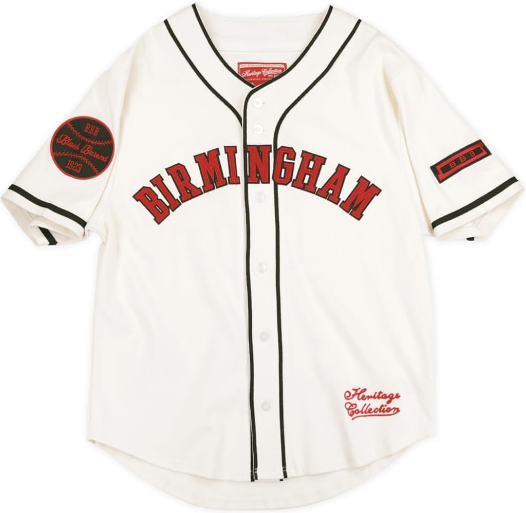 Big Boy Birmingham Black Barons S2 Heritage Mens Baseball Jersey [Ivory White] - ID#62762-92-208-0-0