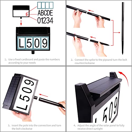 Address Sign,Lighted Address Sign,House Address Sign For Outside,Home Address Sign Led Illuminated,Waterproof Address Sign For For Garden Houses,Yard&Home,Height 34 Inches #TOP4