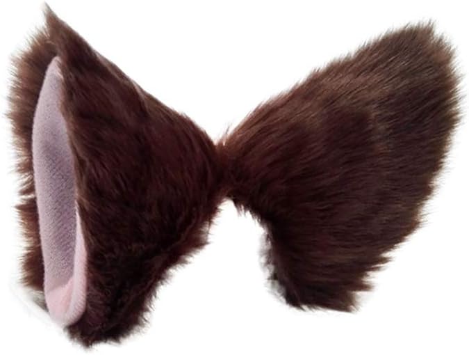 WeeH A Pair of Cartoon Animal Furry Ears Hair Clips Halloween Costume Headwear for Women Men at Birthday Party Anime Theme
