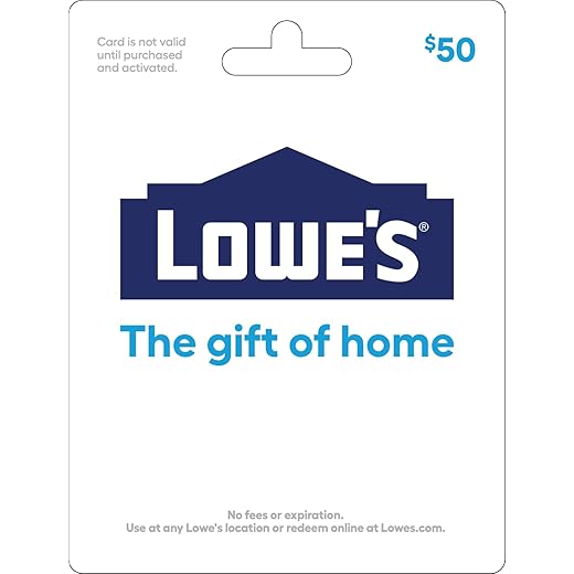Lowe's $50 Gift Card