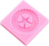 Vista 8 de Zixiang Molde redondo 3D para fondant, molde de silicona con forma de rueda de camión para decoración de pasteles, decoración de cupcakes, arcilla