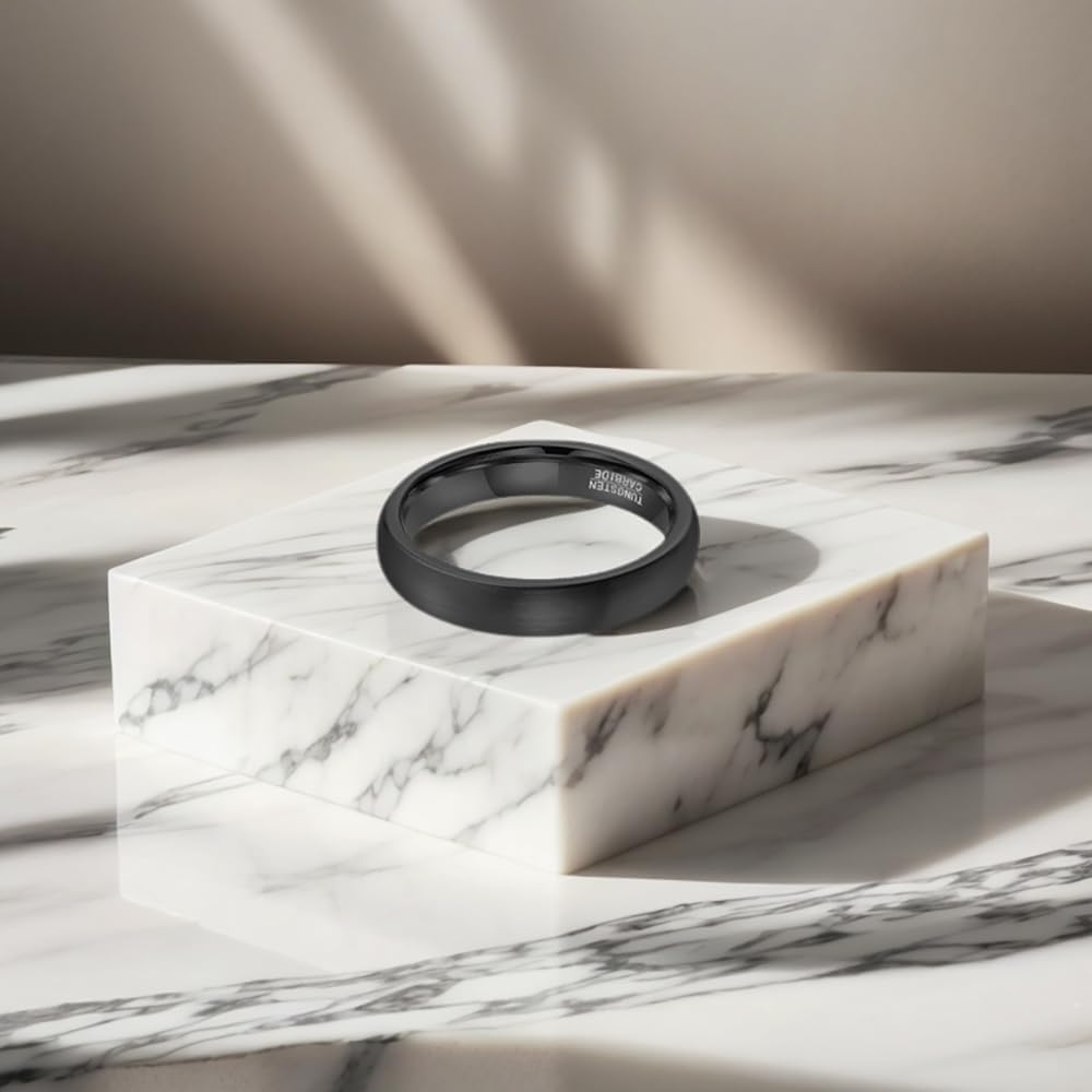 Basic 4mm/6mm/8mm Silver/Black/Gold Tungsten Carbide Ring Wedding Band for Men Women Matte Finish Comfort Fit Size 5.5-12 - Image 6