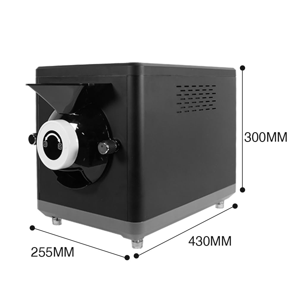 1000g Kommerzielle Kaffeeröster-Maschine, digitale Steuerung für 100-250 ℃ und 5-60min, Mehrzweck-Bohnen/Nuss/Getreide-Röster mit 360 ° Rotation Heizung
