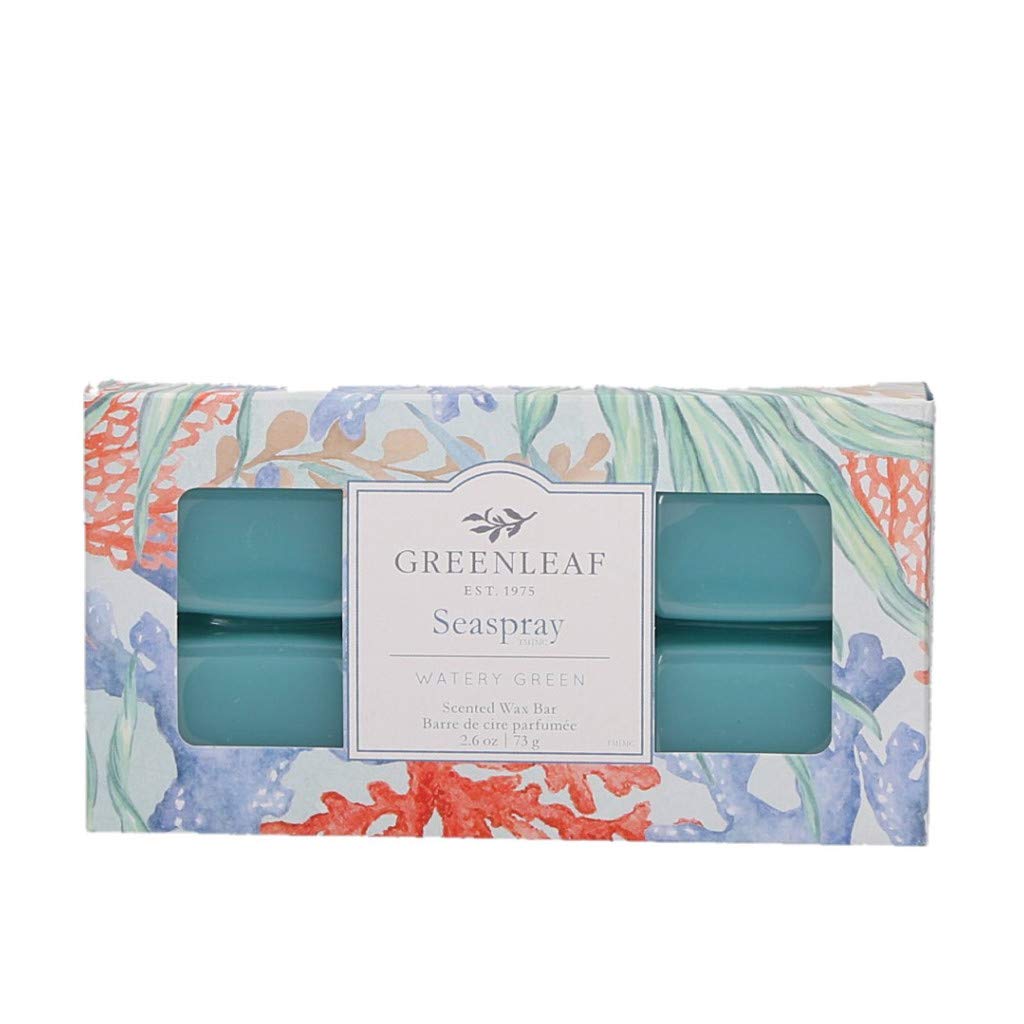 Greenleaf 73g Seaspray Wax Melts Snap Bars, Highly Scented & Long Lasting Soy Blend Wax Melt, for Oil Electric Burner, Fresh & Clean Home Fragrance