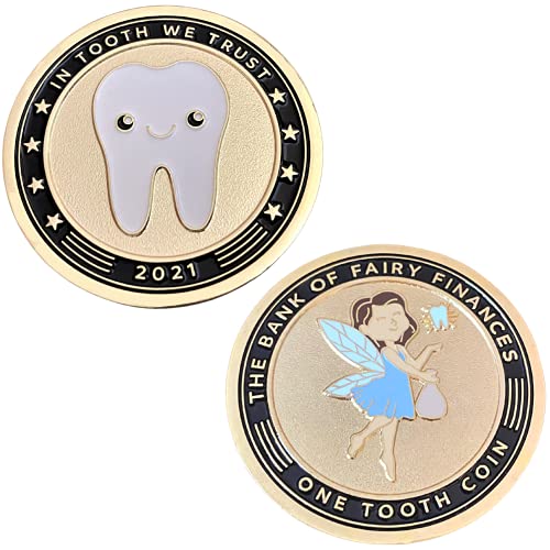 EXCELSIOR MERCANTILE Gold Tooth Fairy Coin for Boys and Girls I Token | Gift from The Tooth Fairy