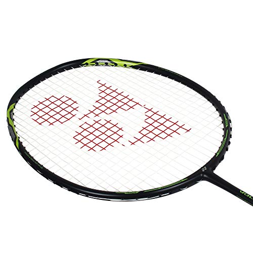 Image of Yonex VOLTRIC 0.5DG Badminton Racquet (Black /Lime, Graphite, 35 lbs Tension) & Yonex AeroClub (ACB) TR Badminton Feather Shuttlecock combo