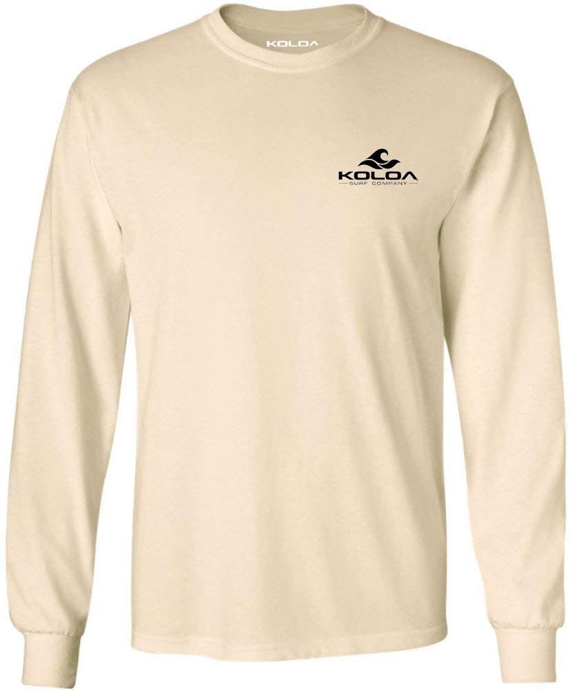 Koloa Surf Company Men's Hawaiian Boat Classic Logo Long Sleeve Tee-3XL-Natural/c