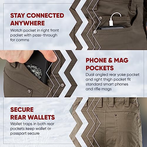 Vertx Cutback Mens Tactical Shorts 11 Inches, Multifunctional Tactical Work Clothing Gear, Quick Dry, Casual Short For Police, Security, Law Enforcement, Outdoor, Exhaust, 32 Waist #TOP2