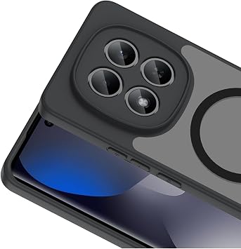CONSTRAIN - Xiaomi Redmi Note 15 Pro 4G İçin Kılıf MagSafe İle Uyumlu Kamera Korumalı Mat Parmak İzi Tutmayan - Siyah