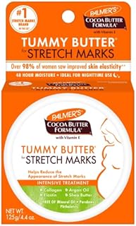 Palmer's Cocoa Butter Formula Tummy Butter Balm for Stretch Marks and Pregnancy Skin Care, 4.4 Ounces (Pack of 3)
