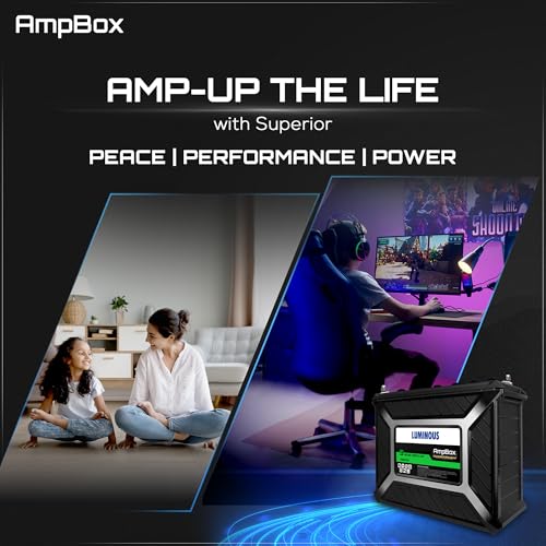 Image of Luminous Ampbox AB18060 Gel Battery for Home, Office & Shops | Tall Tubular Battery | 3hr Backup | Maintenance Free | German Technology | Durable & Reliable | 60 Months Warranty by Luminous