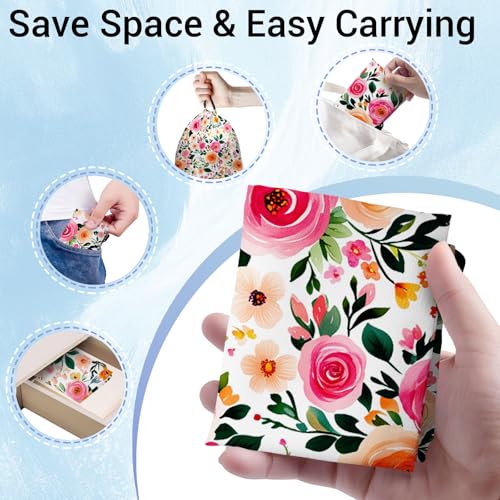 Image of Rose Flower Gymnastics Grip Bag Lightweight Athlete String Bag for Women Gym Dancing Sport