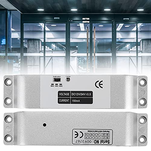 Cerradura de Puerta Eléctrica de 12V CC, Control de Acceso de Entrada de Puerta de Inducción Magnética para Puertas Cortafuegos de Seguridad de Metal, Madera y Vidrio