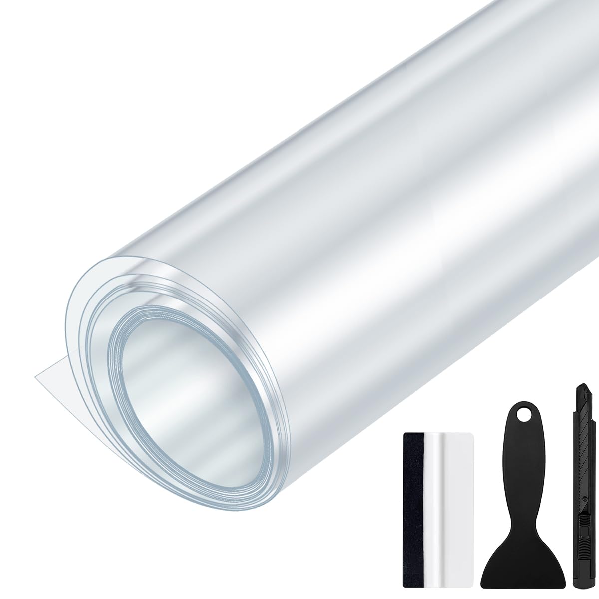 GRTHTATI 300cm x 30cm Lackschutzfolie Transparent Schutzfolie Selbstklebend für Auto, Motorrad, Fahrrad (Transparent, 30cm x 150cm)