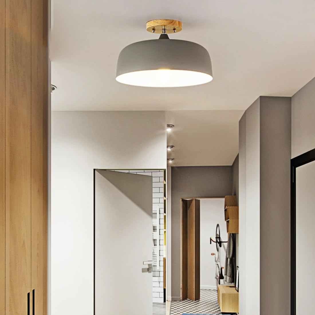 Lámpara De Techo Nórdica Para Pasillo, Lámpara Decorativa Creativa Para Vestidor, Iluminación Metálica Macaron Para Pasillo, Lámpara De Techo Para Isla De Cocina.