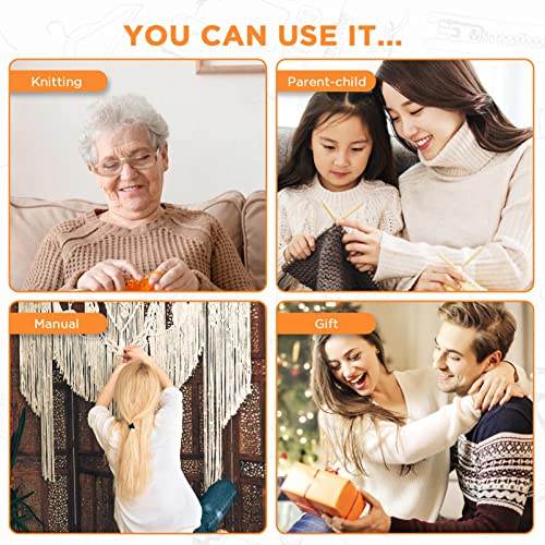 Bamboo Circular Knitting Needles Set – Circular Wooden Knitting Needles With Plastic Tube Us Size 15 19 35 50 (10 15 20 25 Mm) Natural Wood Jumbo Needle For Chunky Yarn Giant Circular Knitting Needles #TOP3