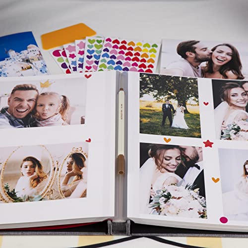 4X6 5X7 8X10 Large Photo Album 240 Photos With Sticky 80 Pages Picture Albums Self Stick Pages Adhesive Photo Album Scrapbook Albums Diy Suitable For Wedding Baby Family Travel With A Metallic Pen And Diy Accessories #TOP6