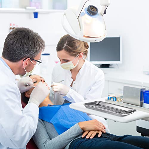 Getton 6 Pack Small Surgical Tray, 201 Stainless Steel Tray With Seamless Trays And Moderate Edge Height For Lab Dental Tattoo Piercing Instruments Organizer #TOP5