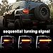 ATDK GROUP Tail Lights for Toyota FJ Cruiser 2007-2020, LED DRL Taillights Assembly for FJ with Start-up Animation Sequential Indicator Rear Lamp, Plug & Play