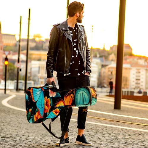 Sac à dos guitare acoustique papillon vintage pour musiciens nomades urbains