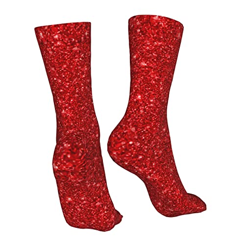 Mvirnsw Red Glitter Socks For Women And Men Compression Running Socks Best For Running Flight Travel Cycling Gifts2