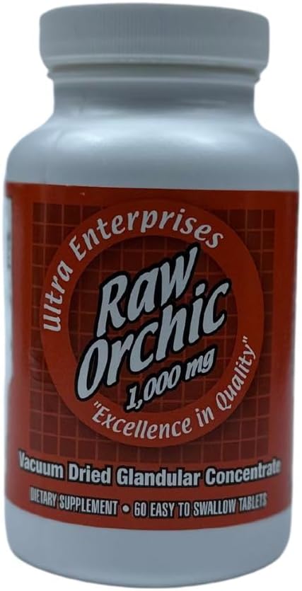 Raw Orchic Tablets, 1000 Mg, 60 Count