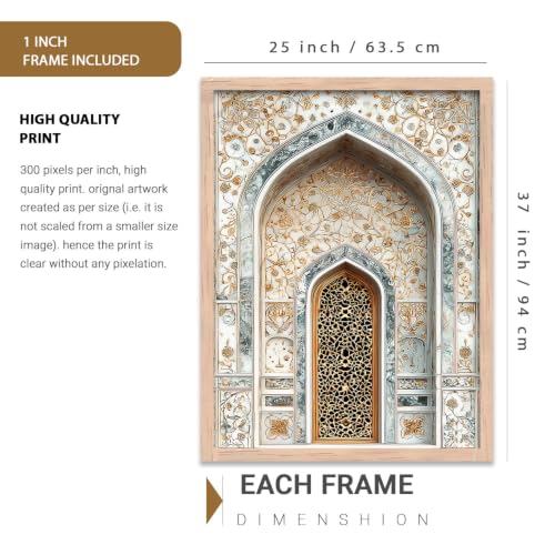 Image of kotart Traditional Indian Wall Art Painting for Living Room | Paintings Frame For Home Decoration | Framed Wall Painting Home Room Bedroom Office Decor Set of 3 (35x37 Inch)