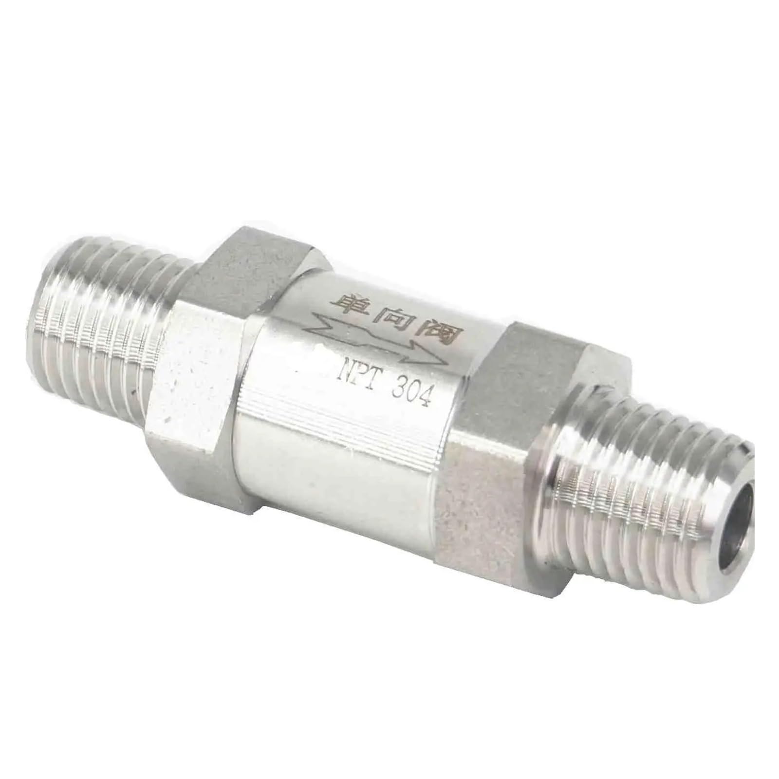 MDBJTCYZN 1/8" NPT Male 304 Stainless Steel Non-Return Check Valve Water Gas Oil
