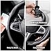 Steering Wheel Cover Thin Car Steering Wheel Accessories Universal Snap On Protector, Black