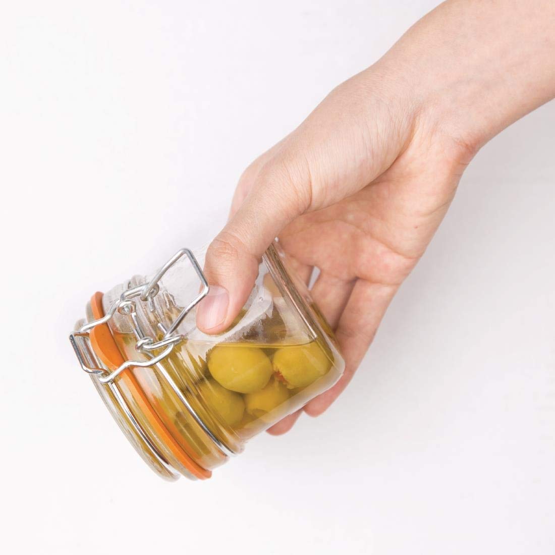 Vogue Bocal à conserve 200 ml (lot de 6), bocaux de conservation, pots de confiture réutilisables, stockage hermétique des aliments, conservation et marinage de cuisine, GH328