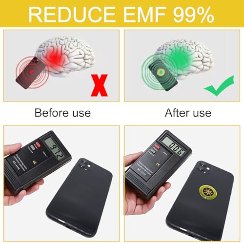 GeekerChip 10 Stück Strahlenschutz Handy Aufkleber,EMF Strahlenschutz Handy Aufkleber,Aufkleber Strahlung...