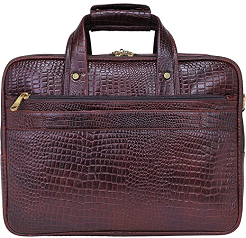 DA LV Full Grain Leather Laptop Briefcase for Men Top Choice Gifts Laptop Bag Multiple 16'' Compartments Brass Hardware4