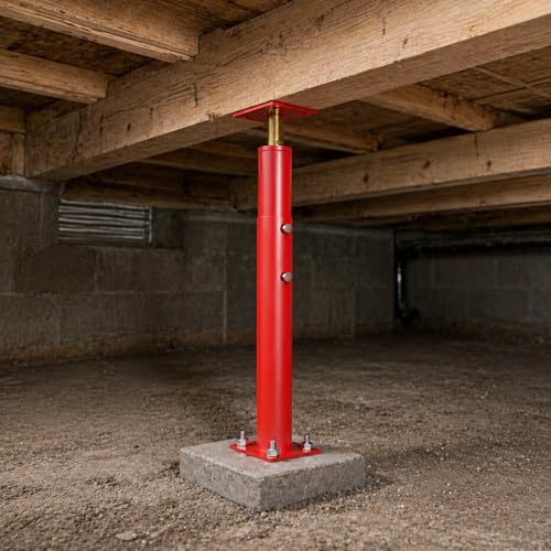 House Floor Jacks for Leveling - 17"-38" Adjustable Jack Posts for Joist and Crawlspace Support, Screw Jacks Home Leveling, Foundation Jacks for Permanent Leveling, Max Load Capacity 18000lbs by LEVENDOR - Image 8