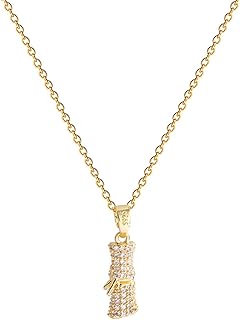 Alena Culian 14K Gold Plated Necklace For Women/Girls With Adjustable Chain Dainty Heart,Wing,Flower Pendant Intitial Chok...