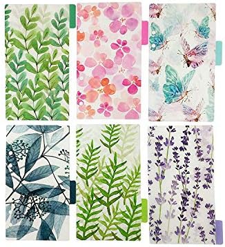 Chris.W Plastic Binder Index Dividers, 6-Tab, Assorted Designs, Match for Standard A6 Size 6-Ring Planners