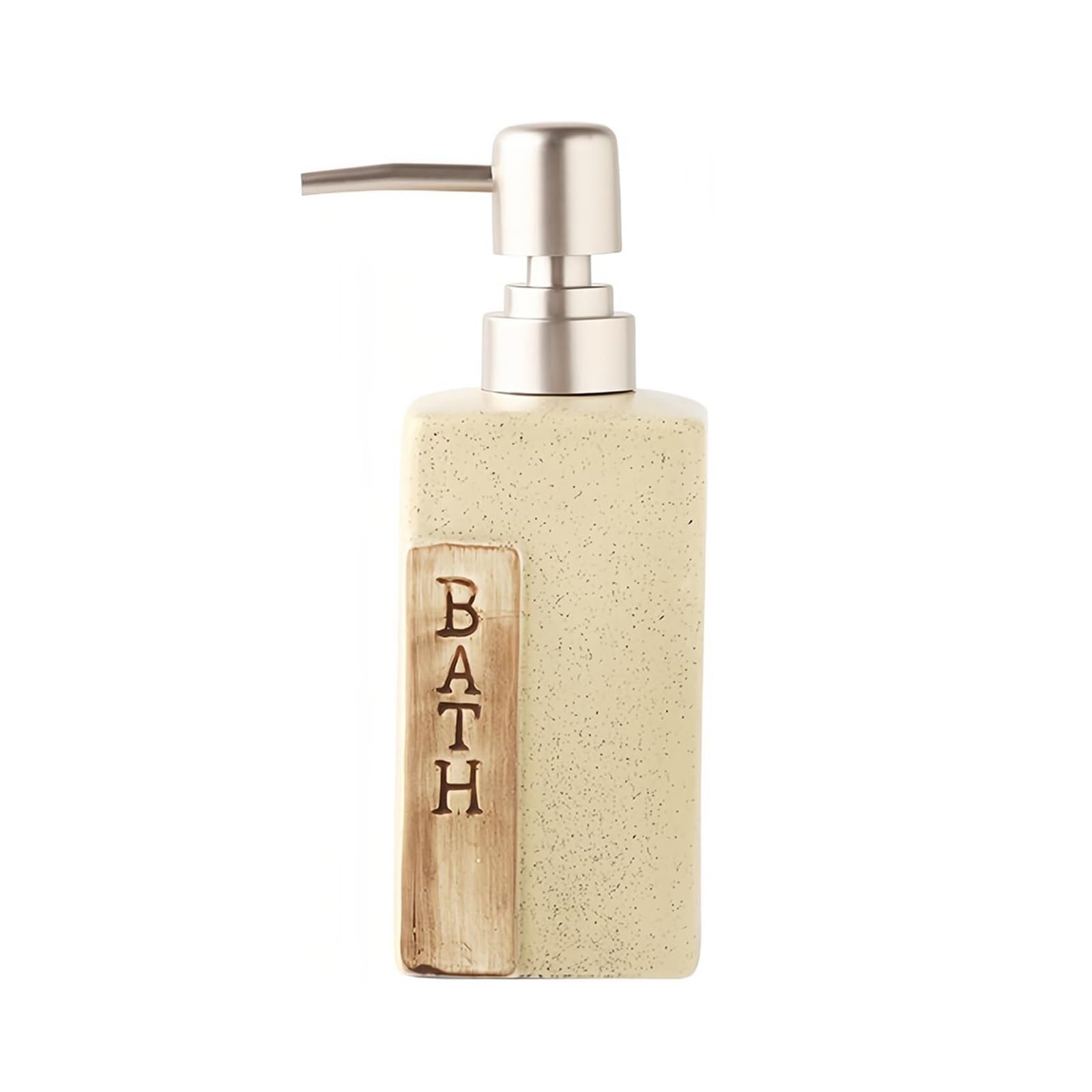 Yuue Khaki Empty Barthroom And Dish Minimalist Refillable Lotion Dish Ceramic Soap Bottle With Pump Decor For Counter(Khaki)