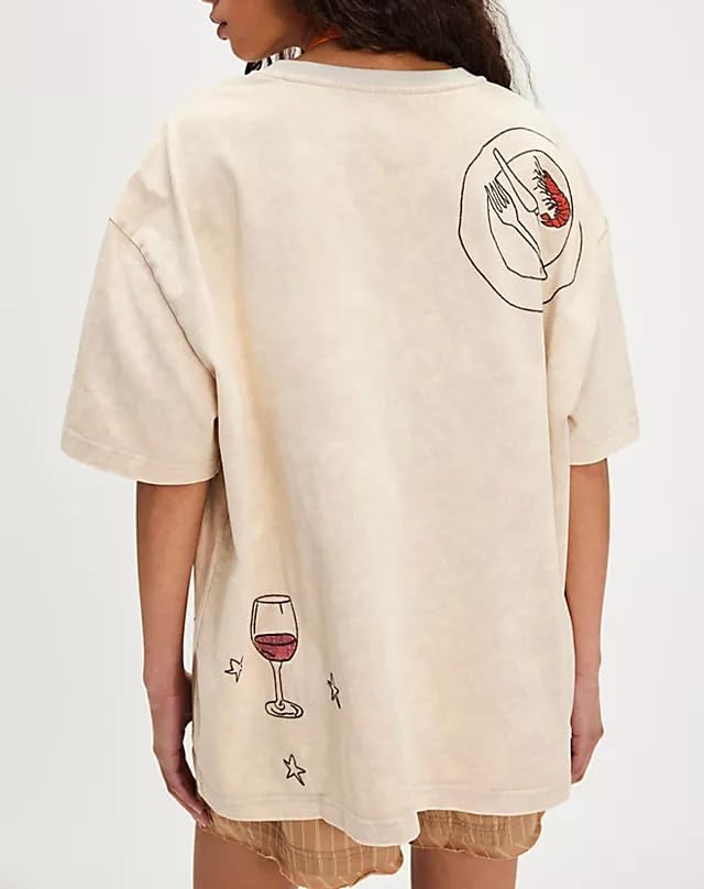 Womens Oversized Baggy Loose Fit Tees T Shirts Graphic Short Sleeve Cute Teen Girls Preppy Going Out Aesthetic Tops - Image 2