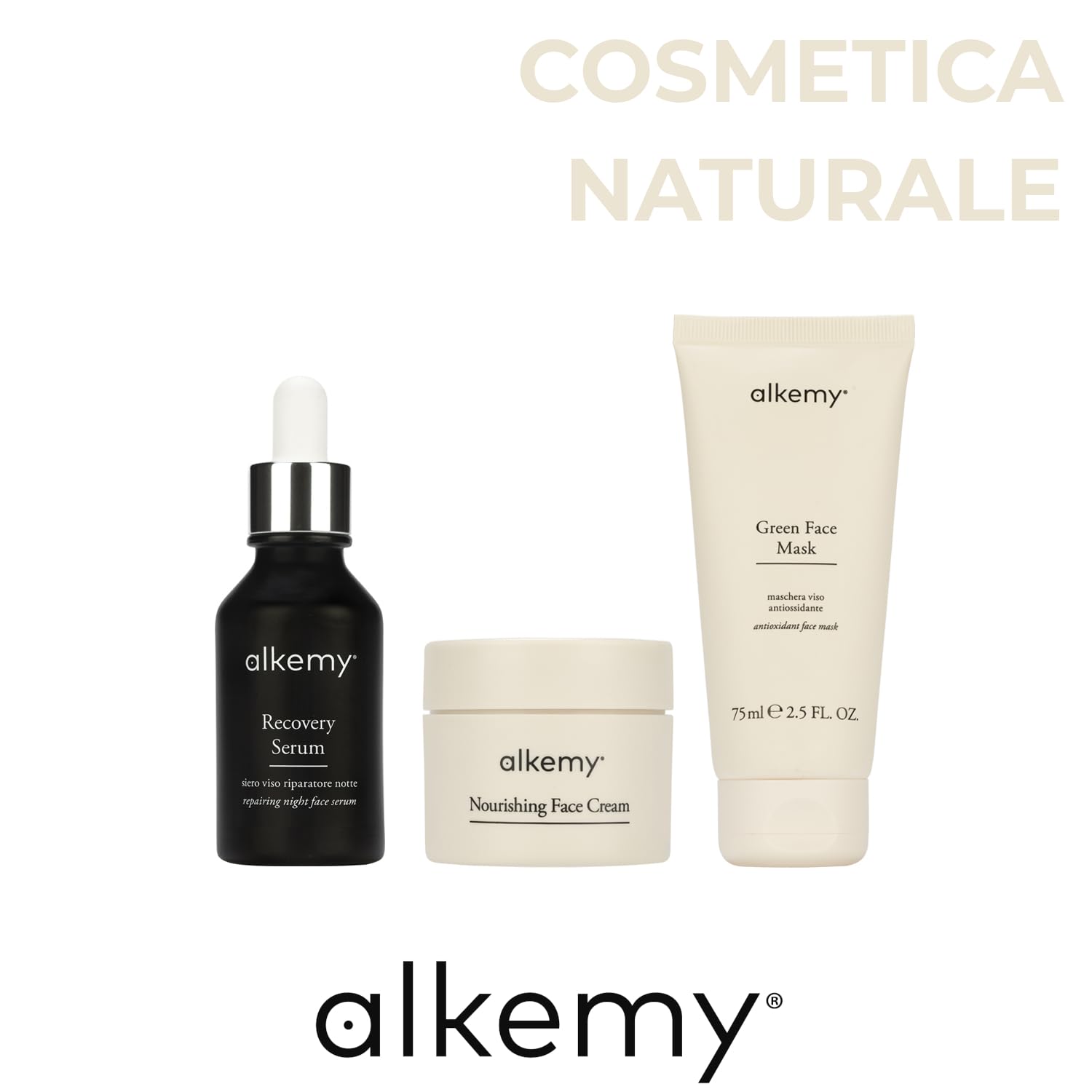 ALKEMY Crema Viso Nutriente Intensa, ad azione Elasticizzante e Anti Età, Crema Antirughe Trattamento Nutriente per tutti i tipi di pelle Dermatologicamente Testata, Cosmetica Naturale - 50ml